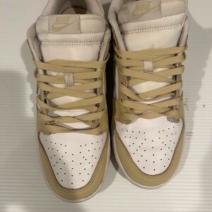 Nike Tan and White Athletic Shoes